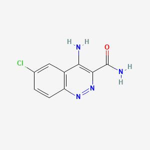 molecular formula C9H7ClN4O B2492107 4-Amino-6-chlorocinnoline-3-carboxamide CAS No. 161373-33-7