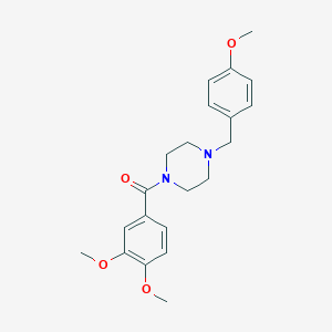 molecular formula C21H26N2O4 B249211 (3,4-Dimethoxy-phenyl)-[4-(4-methoxy-benzyl)-piperazin-1-yl]-methanone 