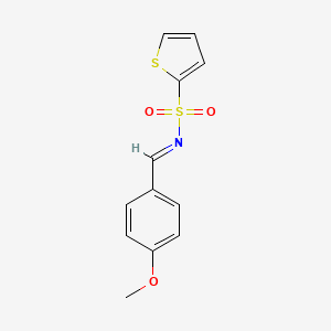 molecular formula C12H11NO3S2 B2492111 N-(4-methoxybenzylidene)-2-thiophenesulfonamide CAS No. 1392505-47-3
