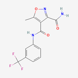 molecular formula C13H10F3N3O3 B2492116 5-methyl-N~4~-[3-(trifluoromethyl)phenyl]-3,4-isoxazoledicarboxamide CAS No. 338761-36-7