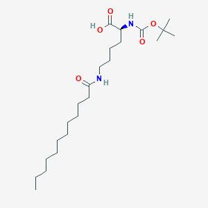 molecular formula C23H44N2O5 B2492120 Boc-L-赖氨酰基-羊毛酸 CAS No. 702706-14-7