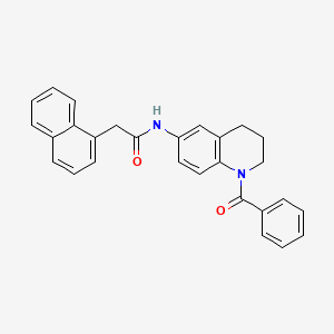 molecular formula C28H24N2O2 B2492129 N-(1-benzoyl-1,2,3,4-tetrahydroquinolin-6-yl)-2-(naphthalen-1-yl)acetamide CAS No. 371218-16-5