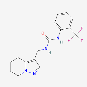 molecular formula C16H17F3N4O B2492136 1-((4,5,6,7-Tetrahydropyrazolo[1,5-a]pyridin-3-yl)methyl)-3-(2-(trifluoromethyl)phenyl)urea CAS No. 2034589-02-9