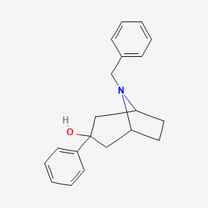 molecular formula C20H23NO B2492140 8-Bencil-3-fenil-8-azabiciclo[3.2.1]octan-3-ol CAS No. 179482-90-7