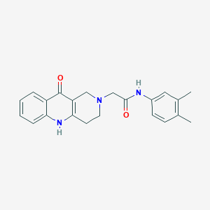 molecular formula C22H23N3O2 B2492148 N-(3,4-dimethylphenyl)-2-(10-oxo-3,4-dihydrobenzo[b][1,6]naphthyridin-2(1H,5H,10H)-yl)acetamide CAS No. 1251640-82-0