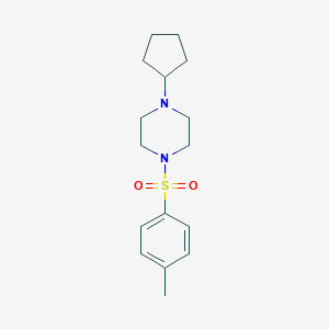 molecular formula C16H24N2O2S B249215 1-Cyclopentyl-4-[(4-methylphenyl)sulfonyl]piperazine 