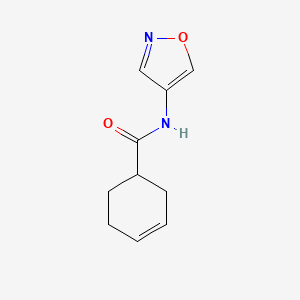 molecular formula C10H12N2O2 B2492155 N-(isoxazol-4-yl)cyclohex-3-enecarboxamide CAS No. 1396850-78-4