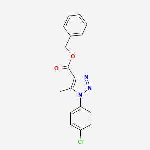 molecular formula C17H14ClN3O2 B2492163 benzyl 1-(4-chlorophenyl)-5-methyl-1H-1,2,3-triazole-4-carboxylate CAS No. 946214-36-4