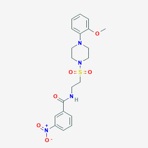 molecular formula C20H24N4O6S B2492178 N-(2-((4-(2-methoxyphenyl)piperazin-1-yl)sulfonyl)ethyl)-3-nitrobenzamide CAS No. 897611-22-2