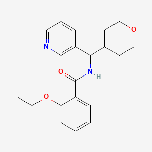 molecular formula C20H24N2O3 B2492179 2-ethoxy-N-(pyridin-3-yl(tetrahydro-2H-pyran-4-yl)methyl)benzamide CAS No. 2034548-66-6