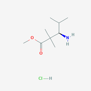 molecular formula C9H20ClNO2 B2492187 甲基(3R)-3-氨基-2,2,4-三甲基戊酸酯盐酸盐 CAS No. 2411179-97-8