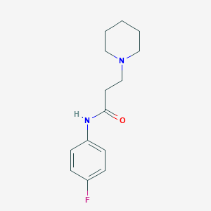 molecular formula C14H19FN2O B249219 N-(4-fluorophenyl)-3-piperidin-1-ylpropanamide 