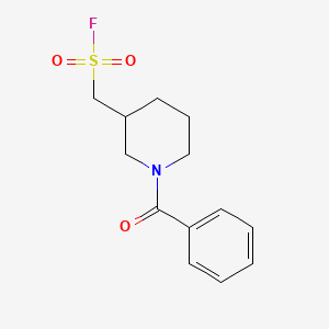 molecular formula C13H16FNO3S B2492191 (1-Benzoylpiperidin-3-yl)methanesulfonyl fluoride CAS No. 2094444-66-1