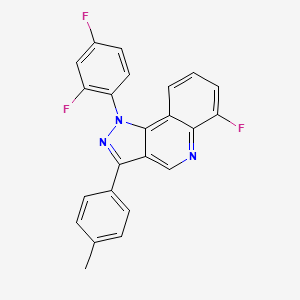 molecular formula C23H14F3N3 B2492196 1-(2,4-difluorophenyl)-6-fluoro-3-(4-methylphenyl)-1H-pyrazolo[4,3-c]quinoline CAS No. 932333-67-0