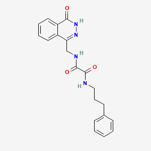 molecular formula C20H20N4O3 B2492200 N1-((4-oxo-3,4-dihydrophthalazin-1-yl)methyl)-N2-(3-phenylpropyl)oxalamide CAS No. 923139-23-5