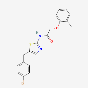 molecular formula C19H17BrN2O2S B2492209 N-[5-(4-溴苄基)-噻唑-2-基]-2-邻甲苯氧基乙酰胺 CAS No. 301176-22-7