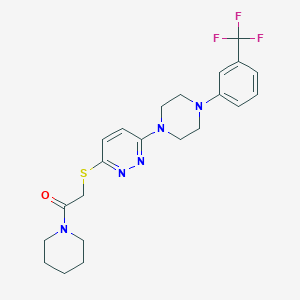 1-(Piperidin-1-yl)-2-((6-(4-(3-(trifluoromethyl)phenyl)piperazin-1-yl)pyridazin-3-yl)thio)ethanone