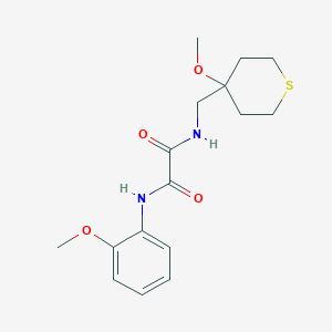 molecular formula C16H22N2O4S B2492215 N1-(2-methoxyphenyl)-N2-((4-methoxytetrahydro-2H-thiopyran-4-yl)methyl)oxalamide CAS No. 2034589-65-4
