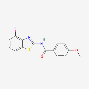 molecular formula C15H11FN2O2S B2492222 N-(4-fluorobenzo[d]thiazol-2-yl)-4-methoxybenzamide CAS No. 868368-63-2