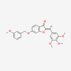 molecular formula C26H24O7 B2492224 (Z)-6-((3-甲氧基苯甲基)氧基)-2-(3,4,5-三甲氧基苯甲基亚甲基)苯并呋喃-3(2H)-酮 CAS No. 859131-06-9