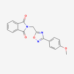 molecular formula C18H13N3O4 B2492233 2-{[3-(4-甲氧基苯基)-1,2,4-噁二唑-5-基]甲基}-1H-异吲哚-1,3(2H)-二酮 CAS No. 219611-79-7