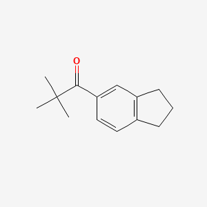 molecular formula C14H18O B2492241 1-(2,3-二氢-1H-茚-5-基)-2,2-二甲基丙酮 CAS No. 1152837-03-0
