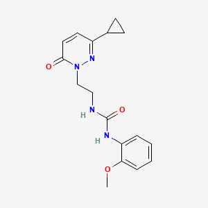 molecular formula C17H20N4O3 B2492244 1-(2-(3-cyclopropyl-6-oxopyridazin-1(6H)-yl)ethyl)-3-(2-methoxyphenyl)urea CAS No. 2034423-11-3