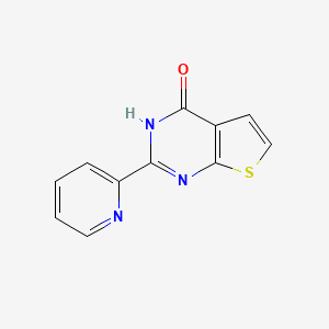 molecular formula C11H7N3OS B2492247 2-Pyridin-2-ylthieno[2,3-d]pyrimidin-4-ol CAS No. 56843-77-7