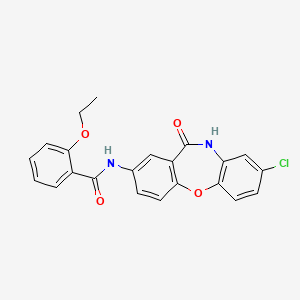 molecular formula C22H17ClN2O4 B2492248 N-(8-chloro-11-oxo-10,11-dihydrodibenzo[b,f][1,4]oxazepin-2-yl)-2-ethoxybenzamide CAS No. 921891-97-6