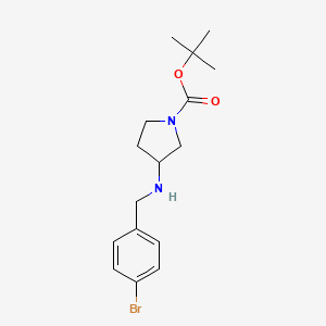 molecular formula C16H23BrN2O2 B2492251 Tert-butyl 3-{[(4-bromophenyl)methyl]amino}pyrrolidine-1-carboxylate CAS No. 1260810-70-5