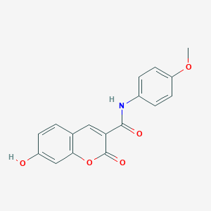 molecular formula C17H13NO5 B2492262 7-羟基-N-(4-甲氧基苯基)-2-氧代-2H-香豆素-3-羧酰胺 CAS No. 317327-14-3
