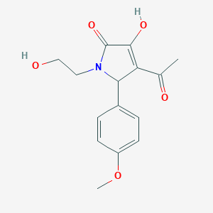 molecular formula C15H17NO5 B249227 4-acetyl-3-hydroxy-1-(2-hydroxyethyl)-5-(4-methoxyphenyl)-1,5-dihydro-2H-pyrrol-2-one 