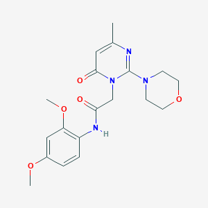 molecular formula C19H24N4O5 B2492271 N-(2,4-dimethoxyphenyl)-2-(4-methyl-2-morpholin-4-yl-6-oxopyrimidin-1(6H)-yl)acetamide CAS No. 1251677-62-9