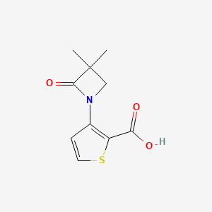 molecular formula C10H11NO3S B2492276 3-(3,3-二甲基-2-氧代-1-氮杂环戊烷基)-2-噻吩羧酸 CAS No. 866156-12-9