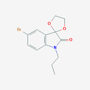 molecular formula C13H14BrNO3 B249228 5'-bromo-1'-propylspiro[1,3-dioxolane-2,3'-indol]-2'(1'H)-one 