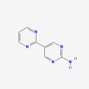 molecular formula C8H7N5 B2492280 2-(Amino-5-pyrimidinyl)pyrimidine CAS No. 2167788-07-8