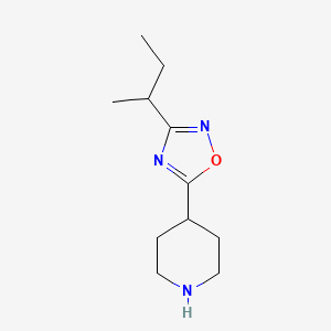 molecular formula C11H19N3O B2492286 4-(3-sec-Butyl-[1,2,4]oxadiazol-5-yl)-piperidine CAS No. 1245527-54-1