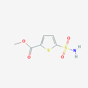 molecular formula C6H7NO4S2 B2492304 甲基 5-磺酰氨基噻吩-2-羧酸酯 CAS No. 59777-76-3