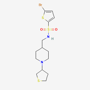 5-bromo-N-((1-(tetrahydrothiophen-3-yl)piperidin-4-yl)methyl)thiophene-2-sulfonamide