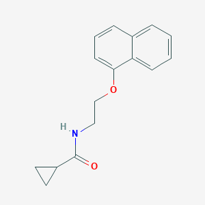 molecular formula C16H17NO2 B249231 N-[2-(1-naphthyloxy)ethyl]cyclopropanecarboxamide 
