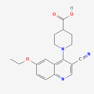 1-(3-Cyano-6-ethoxyquinolin-4-yl)piperidine-4-carboxylic acid