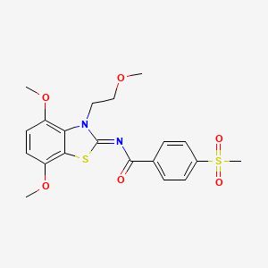 (Z)-N-(4,7-dimethoxy-3-(2-methoxyethyl)benzo[d]thiazol-2(3H)-ylidene)-4-(methylsulfonyl)benzamide