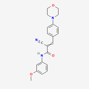 2-cyano-N-(3-methoxyphenyl)-3-[4-(morpholin-4-yl)phenyl]prop-2-enamide
