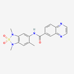 N-(1,3,6-trimethyl-2,2-dioxido-1,3-dihydrobenzo[c][1,2,5]thiadiazol-5-yl)quinoxaline-6-carboxamide