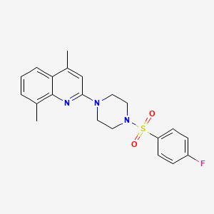 2-{4-[(4-Fluorophenyl)sulfonyl]piperazino}-4,8-dimethylquinoline