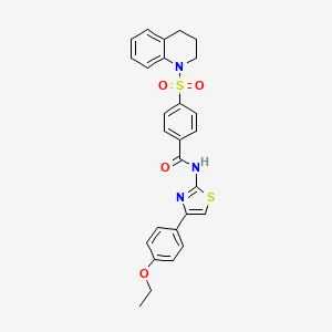 4-(3,4-dihydro-2H-quinolin-1-ylsulfonyl)-N-[4-(4-ethoxyphenyl)-1,3-thiazol-2-yl]benzamide