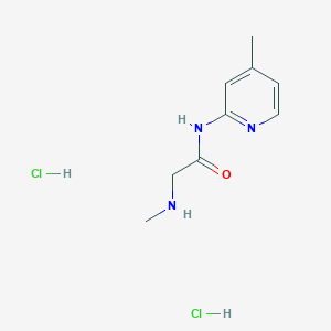molecular formula C9H15Cl2N3O B2492358 2-(methylamino)-N-(4-methylpyridin-2-yl)acetamide dihydrochloride CAS No. 1955507-29-5