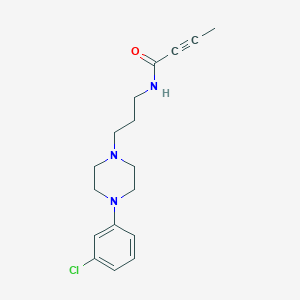 molecular formula C17H22ClN3O B2492364 N-[3-[4-(3-Chlorophenyl)piperazin-1-yl]propyl]but-2-ynamide CAS No. 1825511-29-2