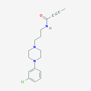 molecular formula C17H22ClN3O B2492364 N-{3-[4-(3-CHLOROPHENYL)PIPERAZINO]PROPYL}-2-BUTYNAMIDE CAS No. 1825511-29-2