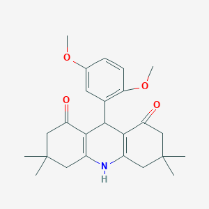 molecular formula C25H31NO4 B249237 9-(2,5-dimethoxyphenyl)-3,3,6,6-tetramethyl-3,4,6,7,9,10-hexahydro-1,8(2H,5H)-acridinedione 